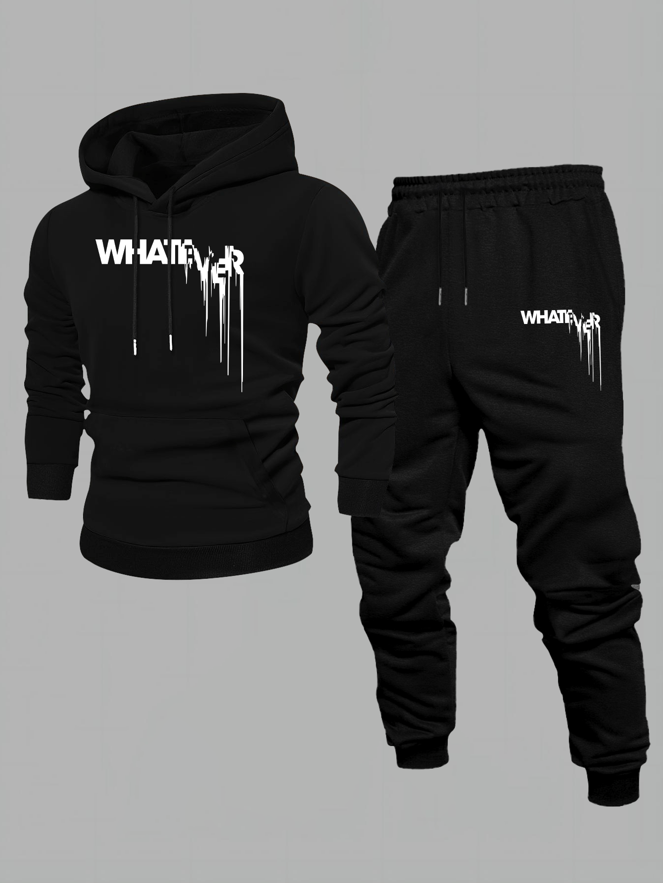 Outdoor Sports Outfit - Men 2‑Piece Streetwear Outfit Drip Tear