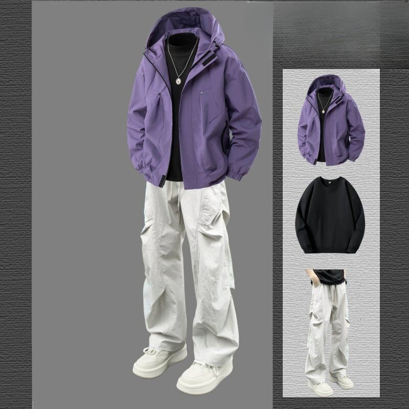 Men's Autumn Winter Fleece-Lin - Outdoor Sports Outfit review and price