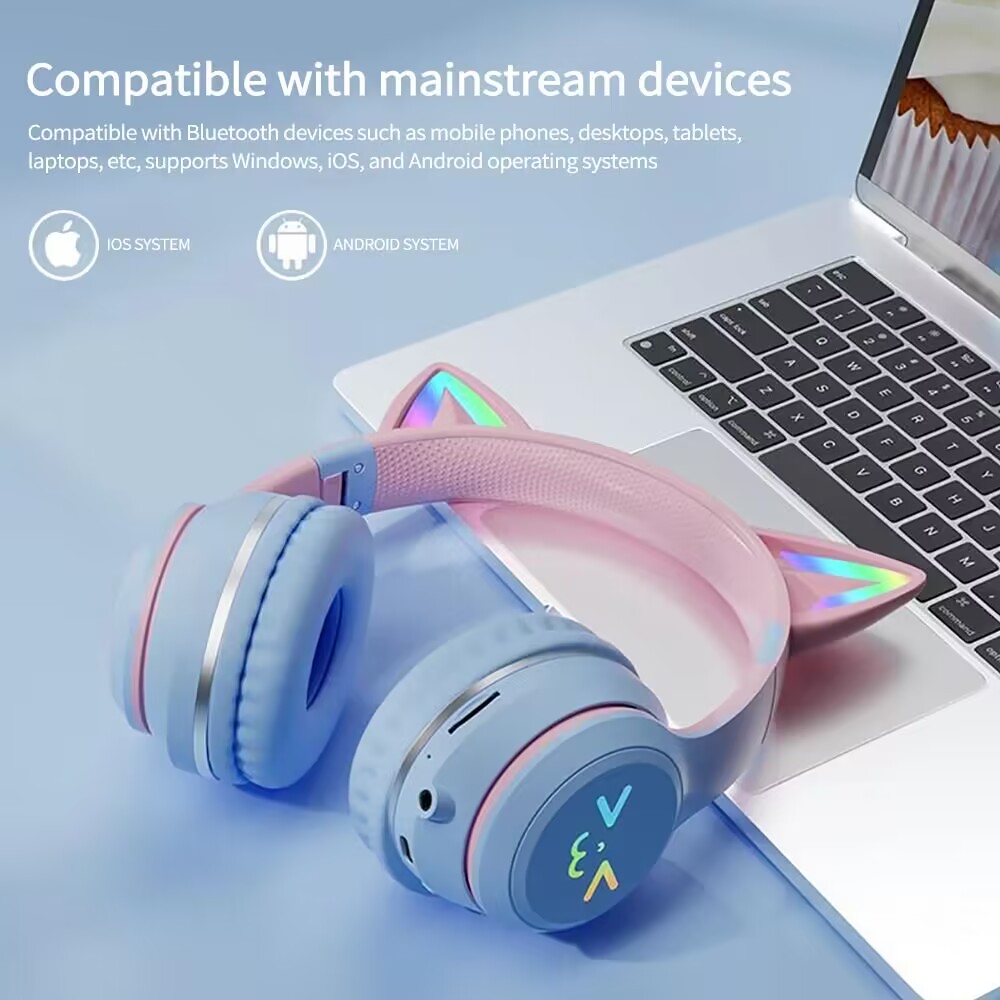 Wireless Headphones RGB Cute C - Outdoor Sport Activities For Kids review and price